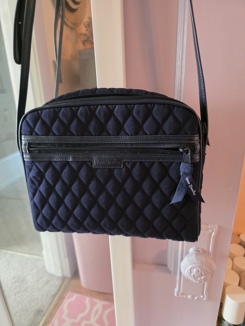 Vera Bradley Navy Quilted Crossbody Bag
